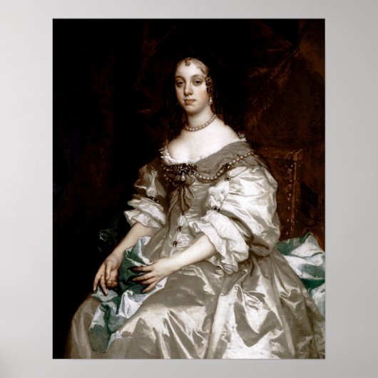 Catherine von Braganza von Sir Peter Lely Poster (Vorne)