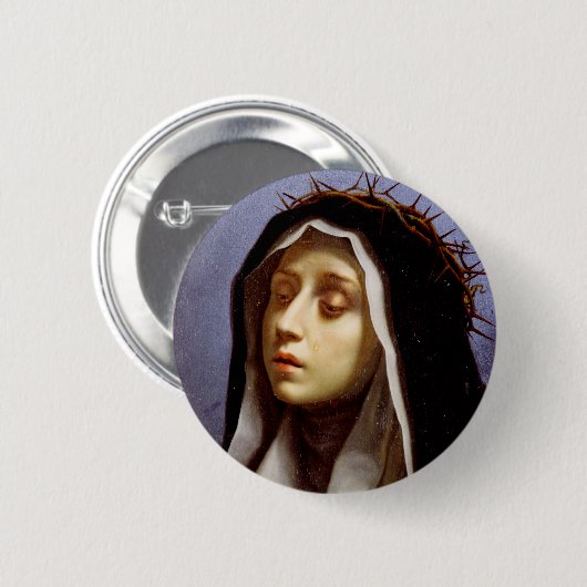 Catherine von Siena Button (Vorne & Hinten)