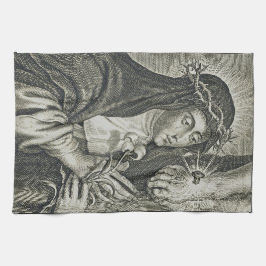 Catherine von Siena Geschirrtuch (Horizontal)