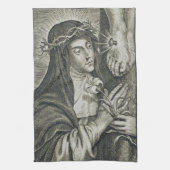 Catherine von Siena Geschirrtuch (Vertikal)