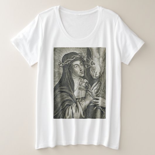 Catherine von Siena Große Größe T-Shirt (Design vorne)
