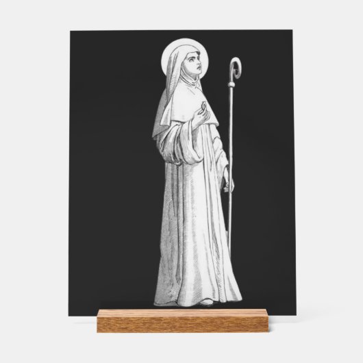 Catherine von Siena Jungfrau Acrylschild (Vorderseite)