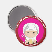 Catherine von Siena Magnet (Vorderseite/Rückseite)