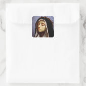 Catherine von Siena Quadratischer Aufkleber (Tasche)