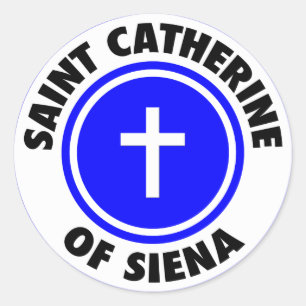 Catherine von Siena Runder Aufkleber