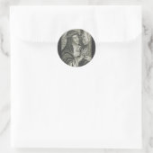 Catherine von Siena Runder Aufkleber (Tasche)