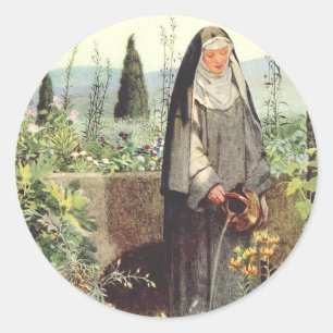 Catherine von Siena Runder Aufkleber