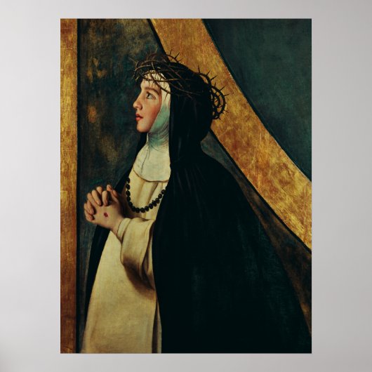 Catherine von Siena von Juan Bautista Maino Poster (Vorne)
