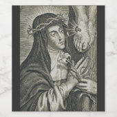 Catherine von Siena Weinetikett (Einzelnes Label)