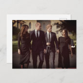 Catherine William Harry Meghan Long Walk 2022 Postkarte (Vorne/Hinten)