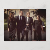 Catherine William Harry Meghan Long Walk 2022 Postkarte (Vorderseite)