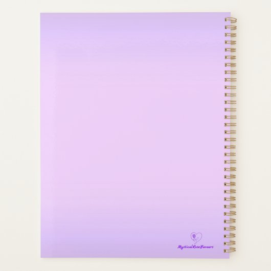 Catherine's rosa Lavendelplaner 2026 Planer (Rückseite)