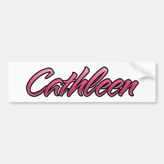 Cathleen verblasst pink Aufkleber Sticker Autoaufkleber (Vorne)