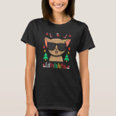 CatHoHoHoMas Kitten With Glasses Cat Christmas T-Shirt (Vorderseite)