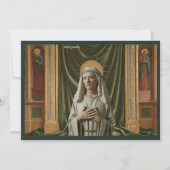 Catholic Art Holy Card | Saint Aldegundis Einladung (Vorderseite)