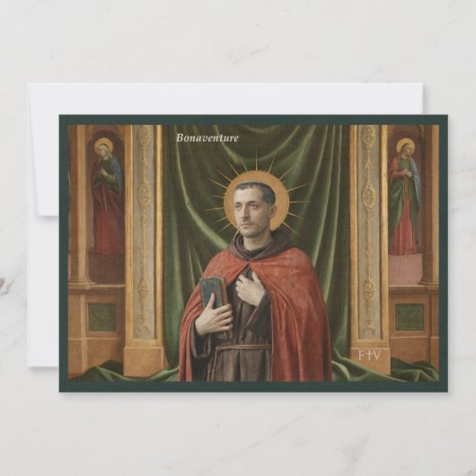 Catholic Art Holy Card | Saint Bonaventure Einladung (Vorderseite)