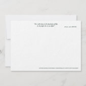 Catholic Art Holy Card | Saint Bonaventure Einladung (Rückseite)