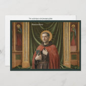 Catholic Art Holy Card | Saint Bonaventure Einladung (Vorne/Hinten)