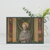 Catholic Art Holy Card | Saint Deicolus of Lure Einladung (Stehend Vorderseite)