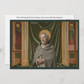 Catholic Art Holy Card | Saint Deicolus of Lure Einladung (Vorne/Hinten)