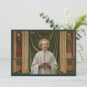 Catholic Art Holy Card | Saint Ursus of Aosta Einladung (Stehend Vorderseite)