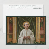 Catholic Art Holy Card | Saint Ursus of Aosta Einladung (Vorne/Hinten)