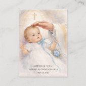 Catholic Baby Boy Baptismal Remembrance Holy Card Visitenkarte (Vorderseite)