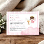 Catholic Baby Girl Niedlich Watercolor Angel Taufe Einladung