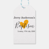 Catholic baptism kids modern simple QR minimal Geschenkanhänger (Rückseite)