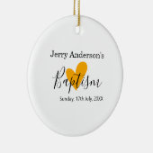 Catholic baptism kids modern simple QR minimal Keramik Ornament (Rechts)