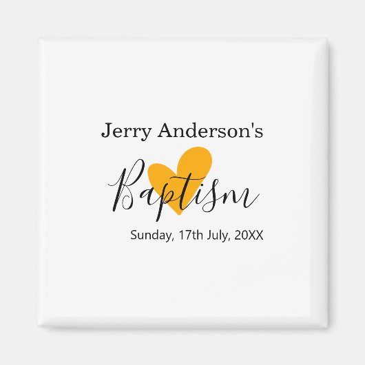 Catholic baptism kids modern simple QR minimal Magnet (Vorne)