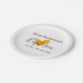 Catholic baptism kids modern simple QR minimal Pappteller (Schrägansicht)