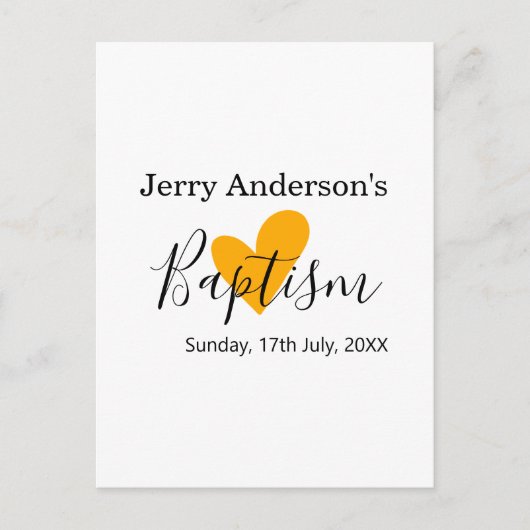 Catholic baptism kids modern simple QR minimal Postkarte (Vorderseite)