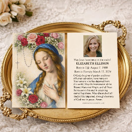 Catholic Blessed Mary Madonna Funeral Memorial