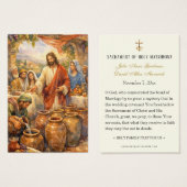 Catholic Cana Wedding Prayer Cards (Vorne & Hinten)