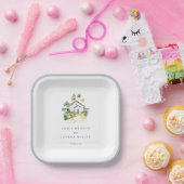 Catholic Church Tropical Wedding Pappteller (Party)