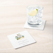 Catholic Church Tropical Wedding Rechteckiger Pappuntersetzer (Vor Ort)