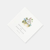 Catholic Church Tropical Wedding Serviette (Ecke)