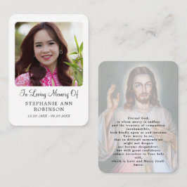  Catholic Divine Mercy Jesus Funeral Prayer Card Visitenkarte