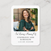 Catholic Divine Mercy Jesus Funeral Prayer Card Visitenkarte (Vorderseite)