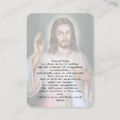 Catholic Divine Mercy Jesus Funeral Prayer Card Visitenkarte (Rückseite)