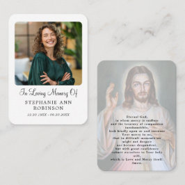  Catholic Divine Mercy Jesus Funeral Prayer Card Visitenkarte