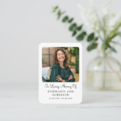 Catholic Divine Mercy Jesus Funeral Prayer Card Visitenkarte (Stehend Vorderseite)