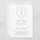 catholic first communion Chalice Host Einladung (Vorderseite)