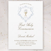 catholic first communion Chalice Host Einladung