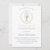 catholic first communion Eucharist Einladung (Vorderseite)