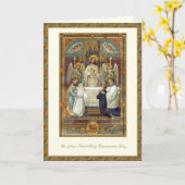 Catholic First Holy Communion Jesus Angels  Karte (Gelbe Blume)