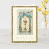 Catholic First Holy Communion Jesus Angels Karte (Gelbe Blume)