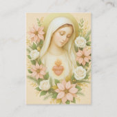 Catholic Funeral Blessed Mary Poinsettias Visitenkarte (Vorderseite)