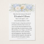 Catholic Funeral Blessed Mother Remembrance, (Rückseite)